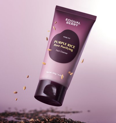 Eqqualberry purple rice pore purifying pack cleanser